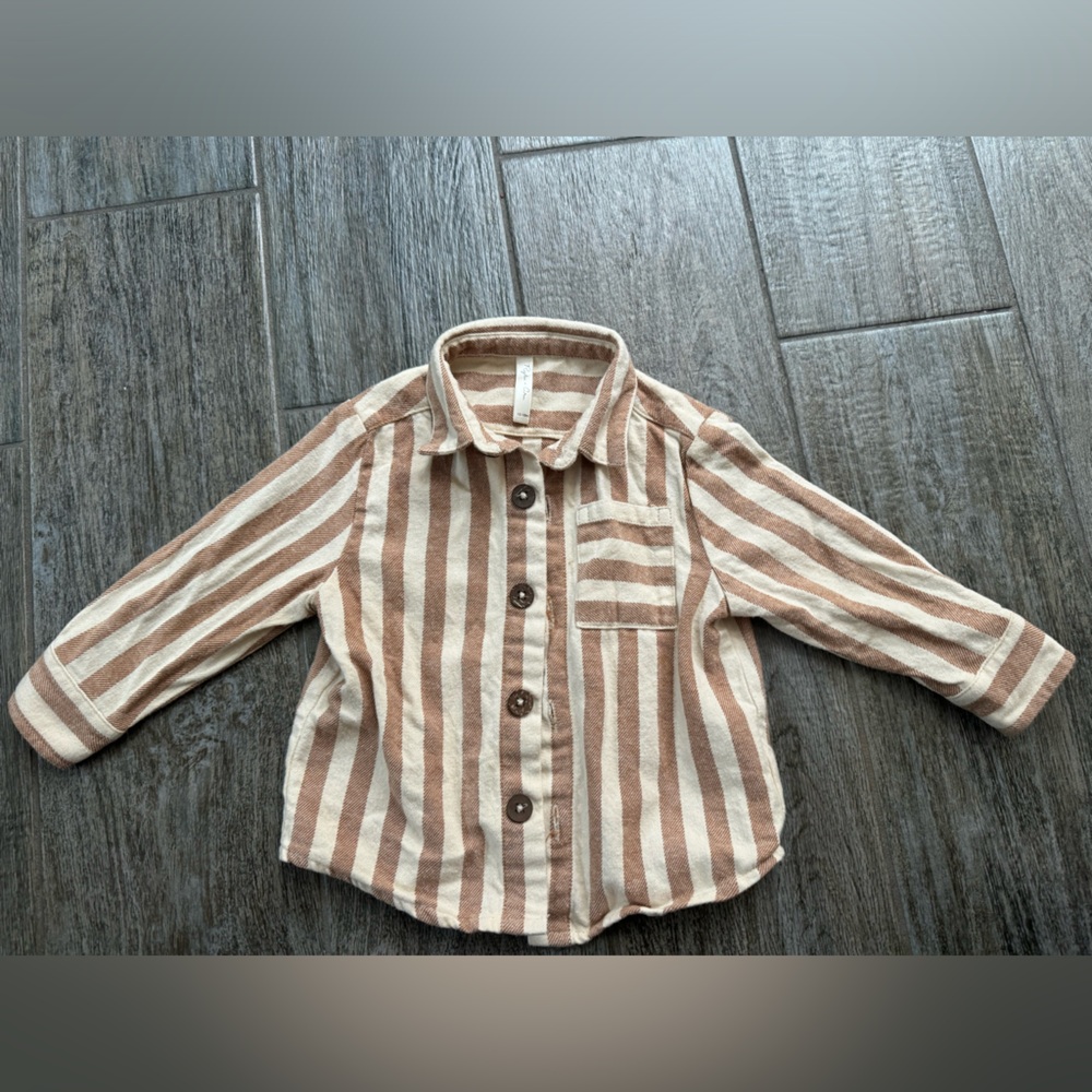 Rylee and Cru Striped Button Up long sleeve shirt